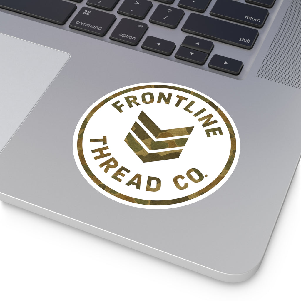 Old School Camo Frontline Thread Co. Vinyl Sticker