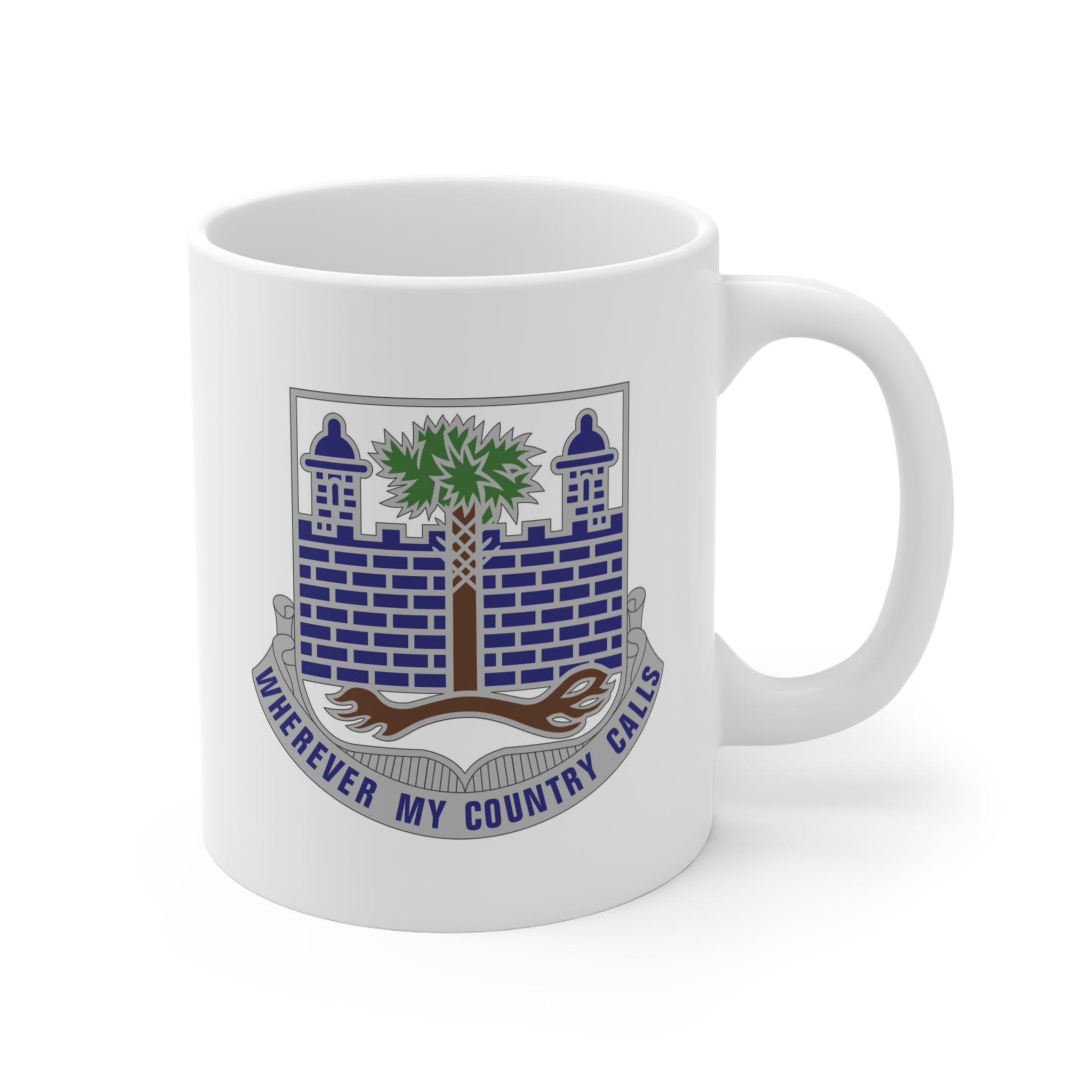 218th MEB SSI W/ RANGER TAB AND 1-118 DUI -  11oz Coffee Mug