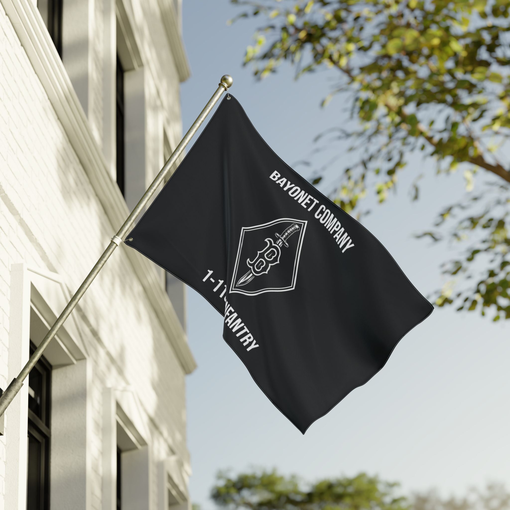 Bayonet Company 1-118th Infantry Double-Sided Flag