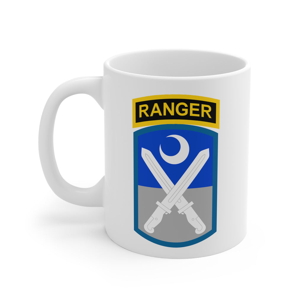 218th MEB SSI W/ RANGER TAB AND 1-118 DUI -  11oz Coffee Mug