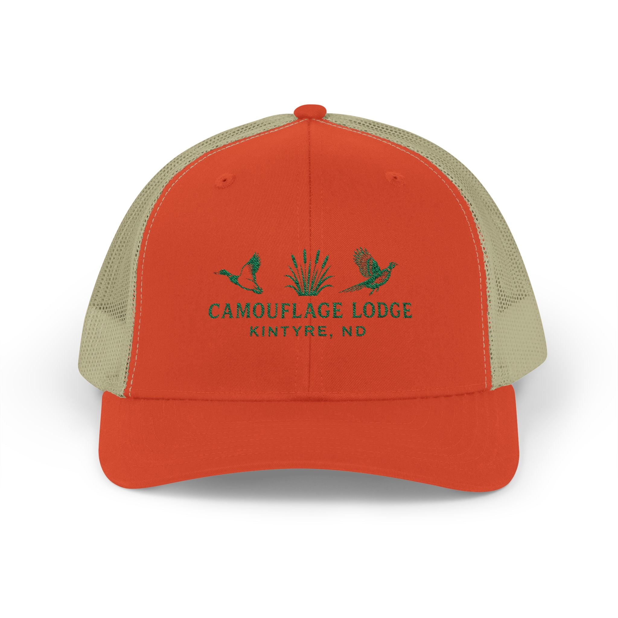 Camouflage Lodge Snapback Trucker - Blaze Orange