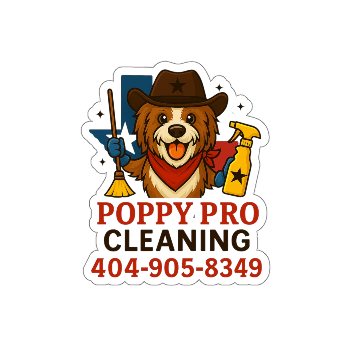 Poppy Pro Texas Die-Cut Vinyl Sticker
