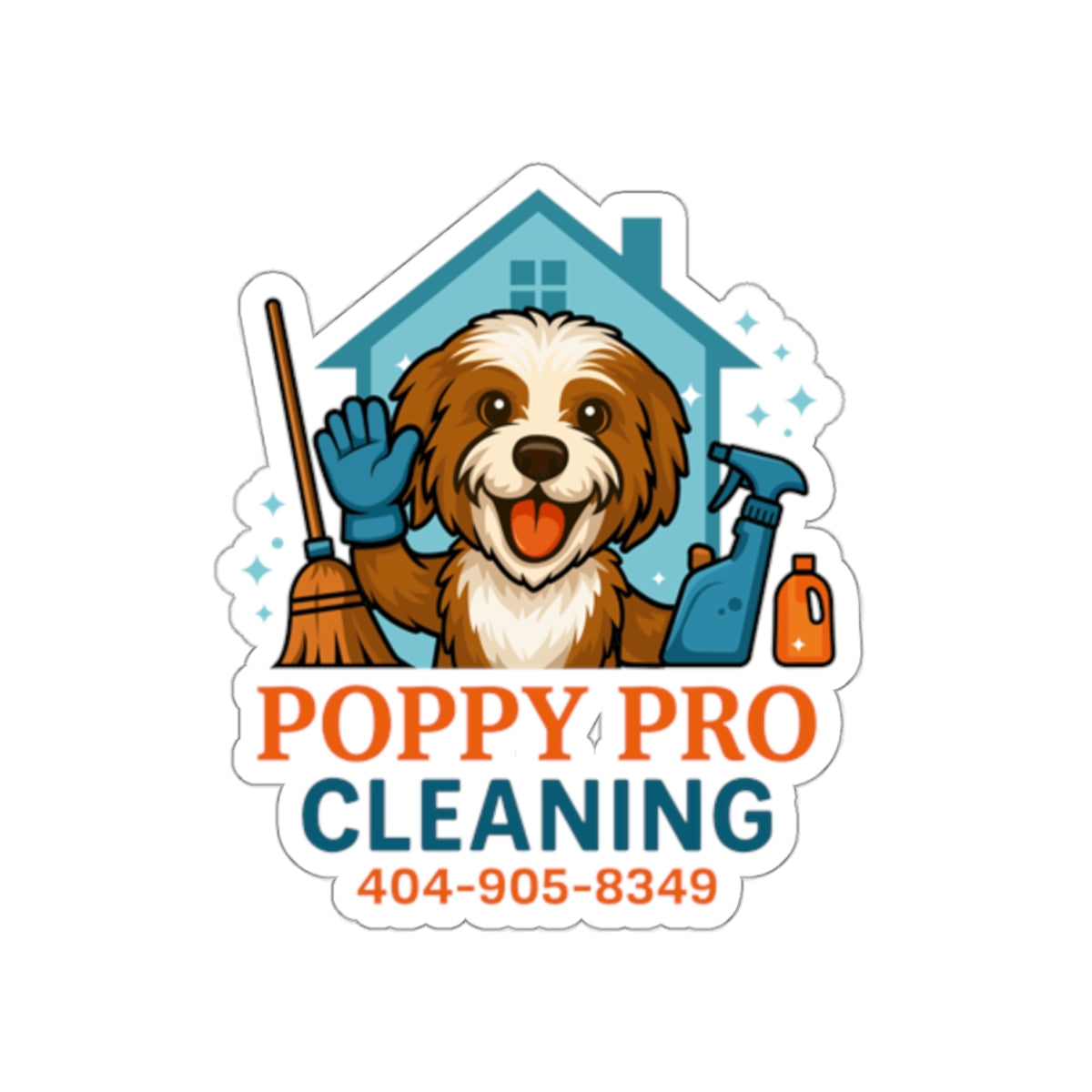 Poppy Pro Cleaning OG Die-Cut Sticker