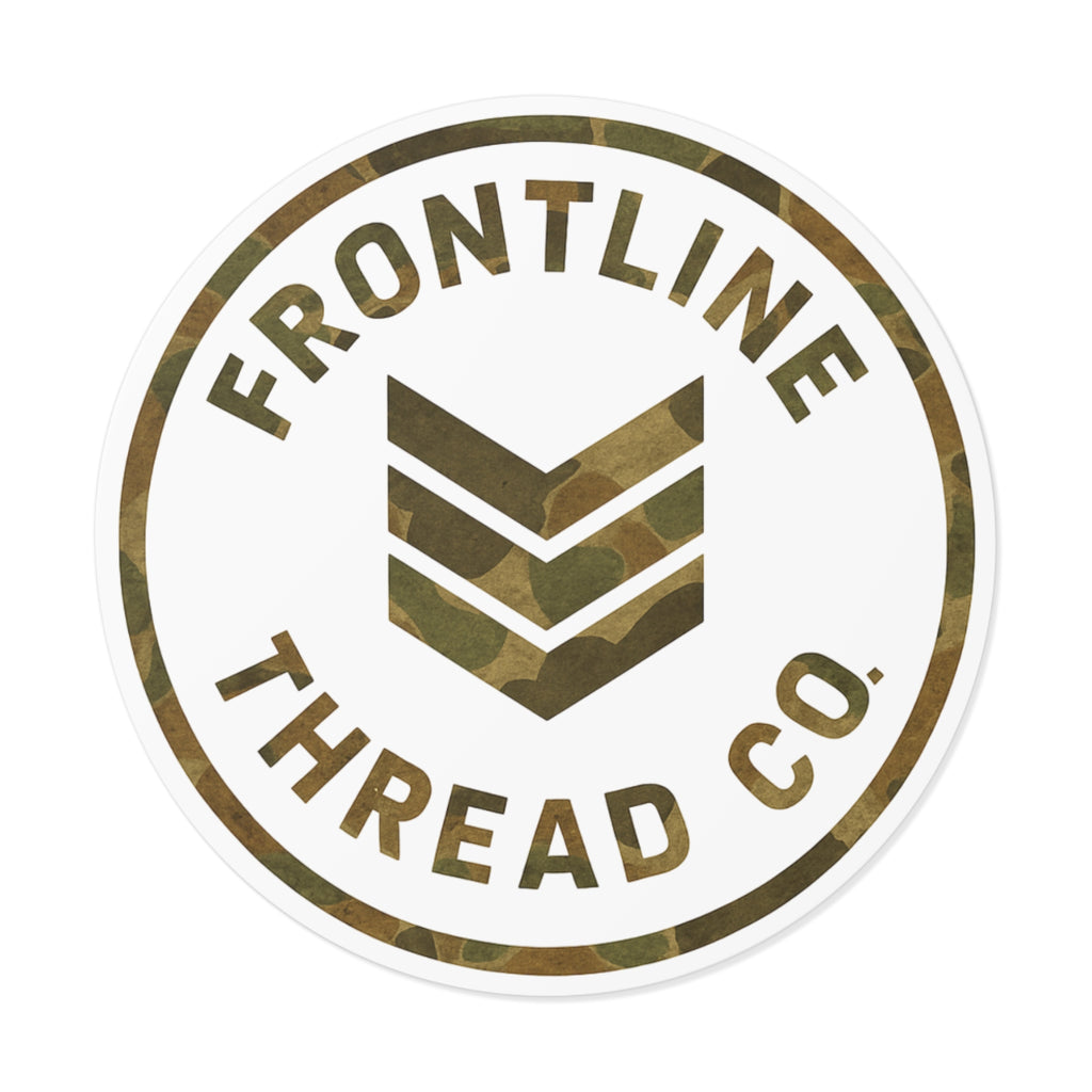 Old School Camo Frontline Thread Co. Vinyl Sticker