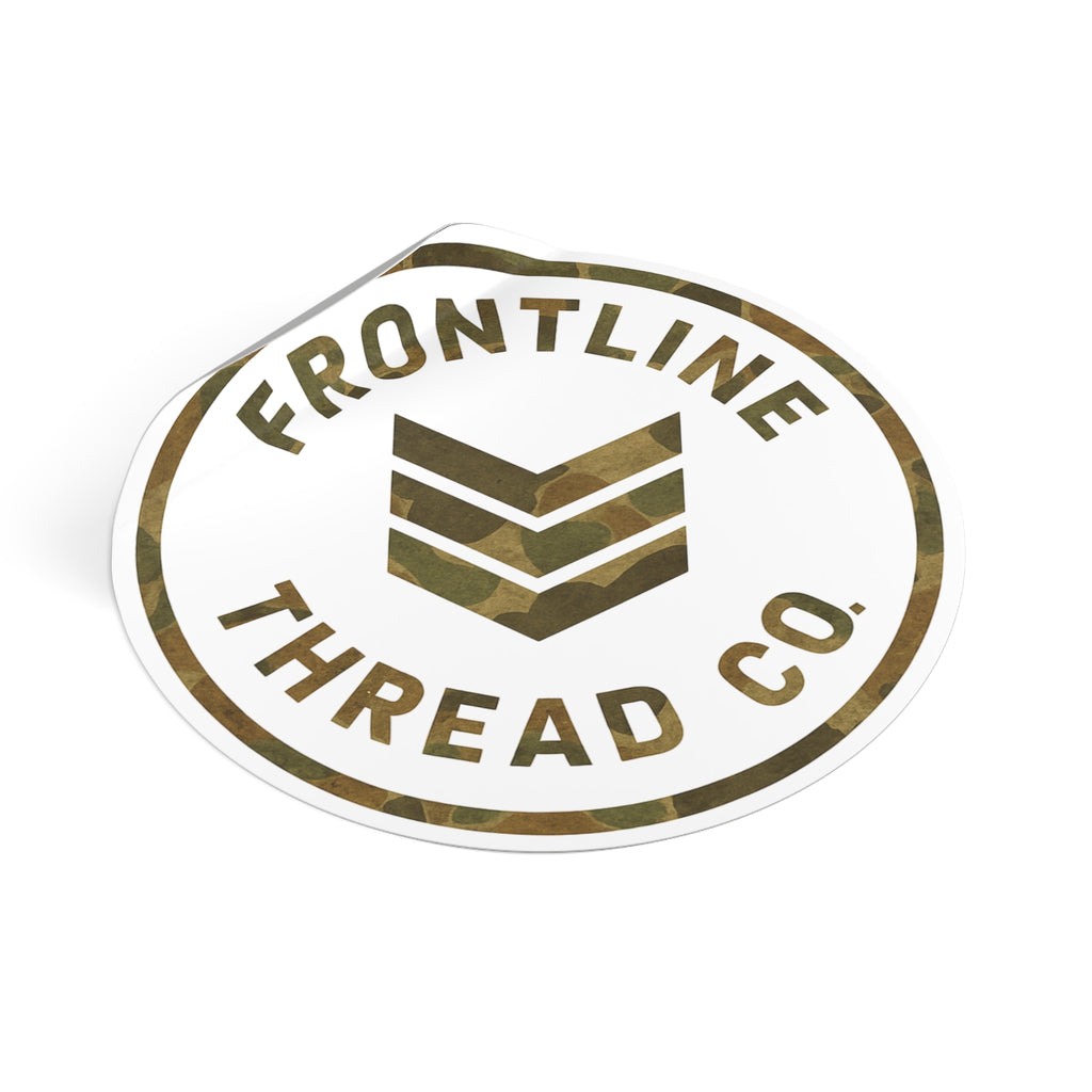 Old School Camo Frontline Thread Co. Vinyl Sticker