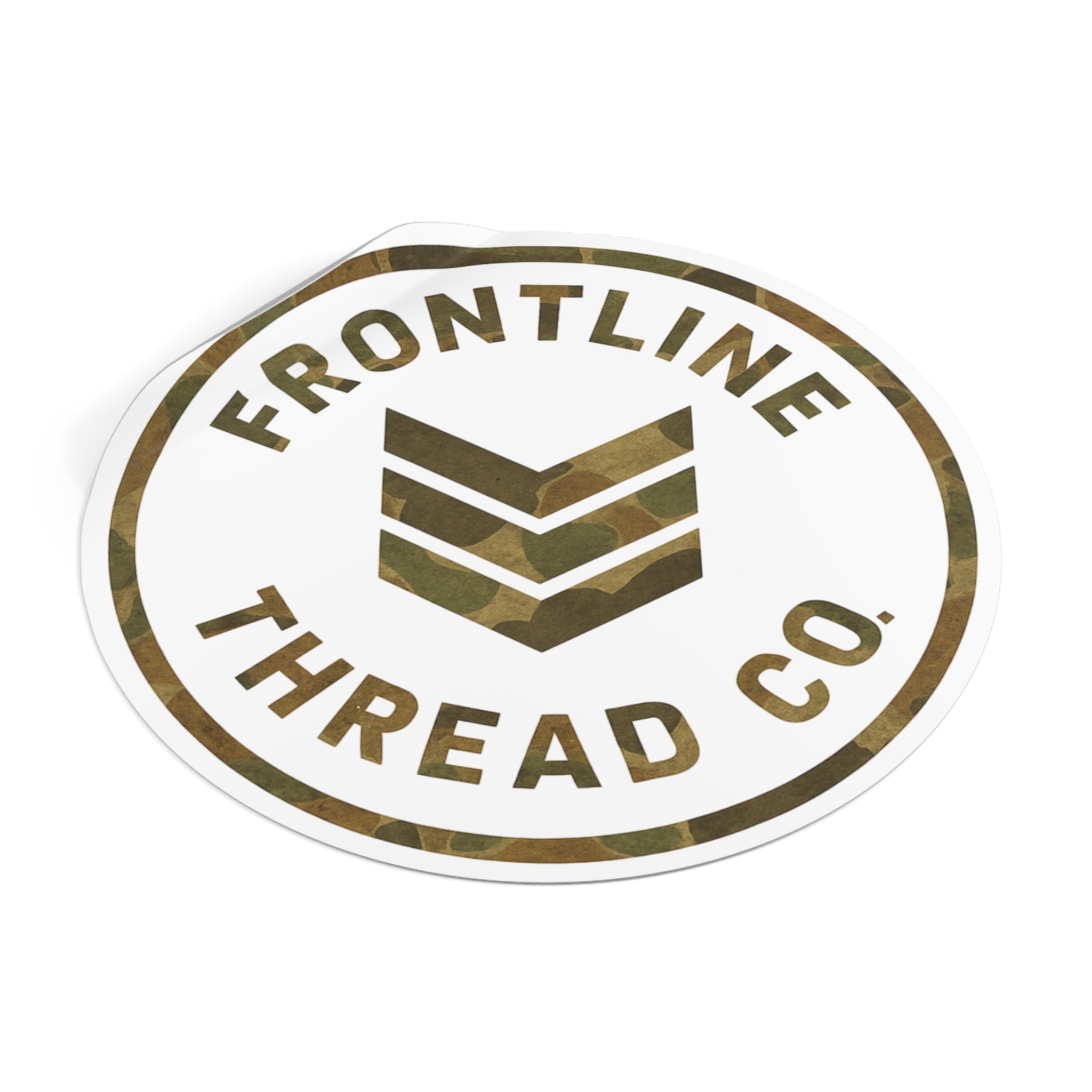 Old School Camo Frontline Thread Co. Vinyl Sticker
